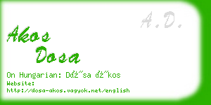 akos dosa business card